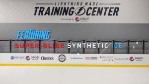 Hockey on Super-Glide synthetic ice