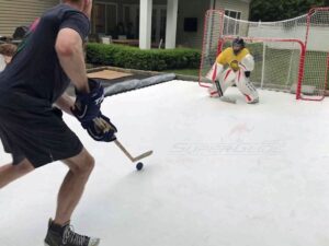 Playing Hockey on Synthetic Ice
