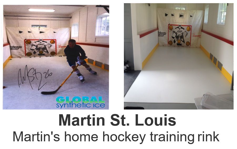 Global Synthetic Ice - Martin St  Louis' Super-Glide synthetic ice home rink