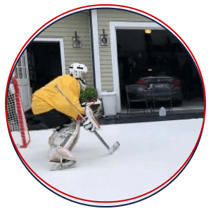 Backyard ice rink, garage ice rink, synthetic ice