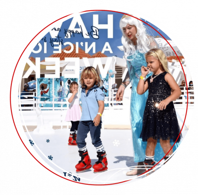 Super-Glide community synthetic ice-skating rinks
